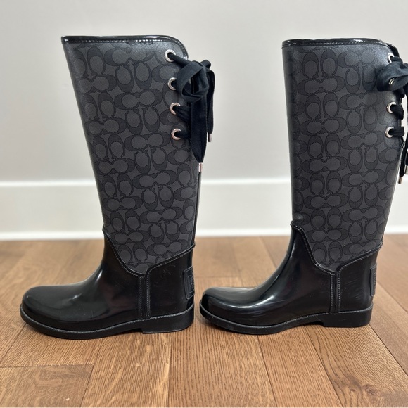 Coach Tristee Black Rain Boot - Picture 8 of 10
